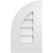 Ekena Millwork Quarter Round Top Left Surface Mount PVC Gable Vent w/ 3-1/2"W x 1"P Standard Frame, 12"W x 20"H GVPQL12X2001SN - alternate 1